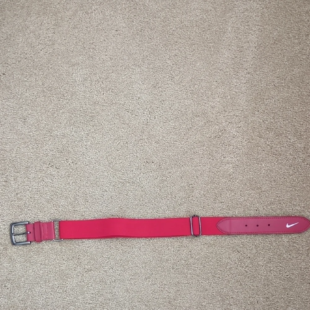 Nike Red Belt with Silver Accents